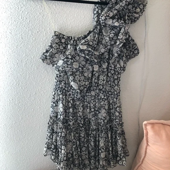 MISA Josephine Printed One-Shoulder Mini Dress - Picture 3 of 5